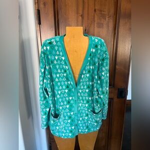 Muk Luks XL pajama set pine trees Christmas fleece pockets top & pants cozy soft